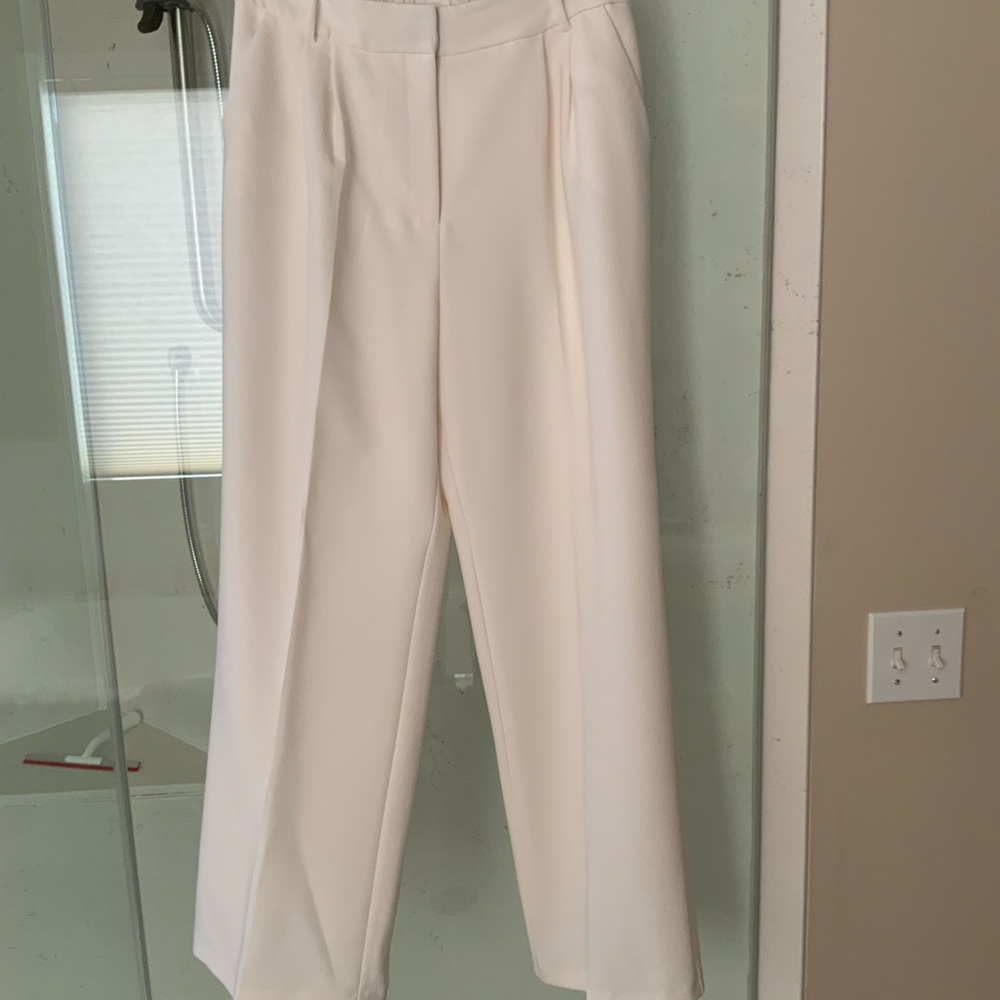 Ever New Cream Wide Leg Pants Lined & Never Worn